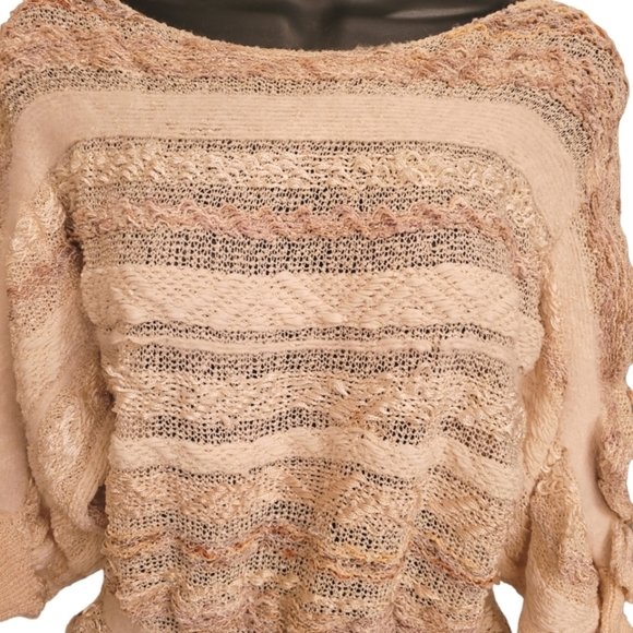 French Rags 80's Cream Angora Silk Blend Bat Wing Sweater - Picture 3 of 7